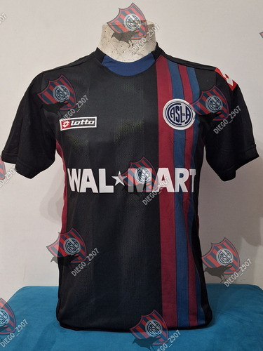 Camiseta San Lorenzo Lotto Negra 2010 N°7 Vs Independiente