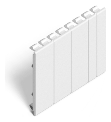 Tapa Ciega Obtura Para Modulo Din 4 Polos Plastica Genrod Color Blanco