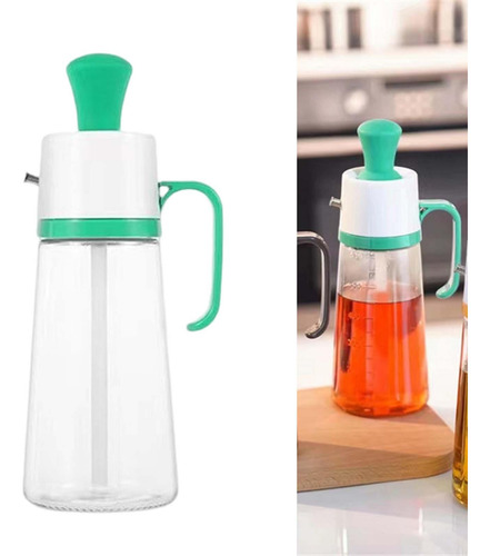 Botella De Aceite Skid Slip Handle Restaurant 550ml Verde