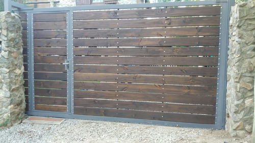 Imagen 7 de 10 de Cerramiento Hierro Madera Portones