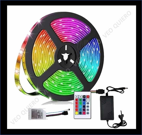 Tira Led Rgb 4mts 5050 Interior/exterior Kit Completo