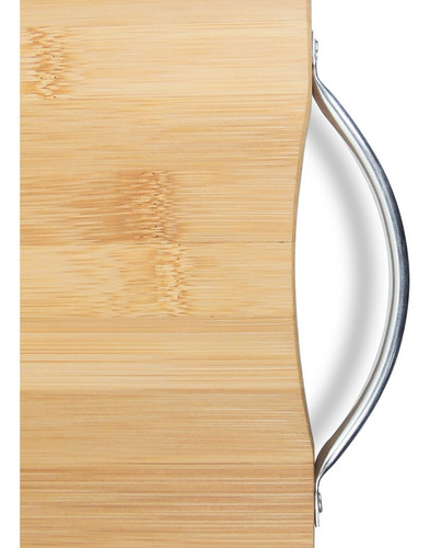 Tabla Corte Picar De Bambu Con Manija Calidad Premium 30 Cm Lisa
