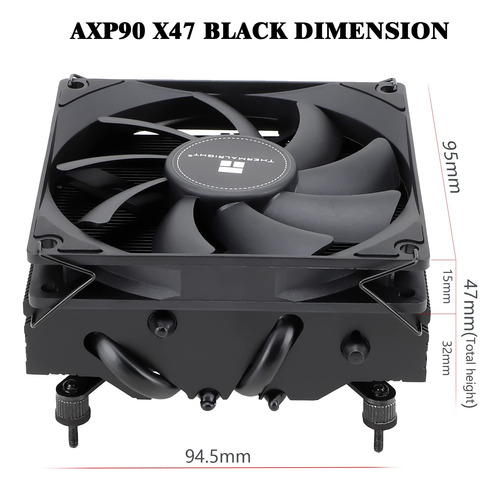 Enfriador Thermalright Axp90 X47 De 47 Mm Para Amd Am4 Intel