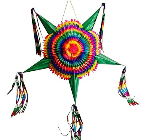 Piñata De Estrella Mexicana Para Decoración De Fiestas