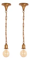 Comprar Colgantes Florón Portalámp Con Cadena 120cm Bronce Cobre X 2