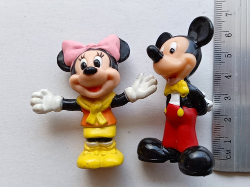 Mickey Mouse Y Minnie Mouse Pvc Disney Vintage (Usado)