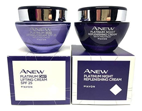 Pack X2 Cremas Platinum Anew Avon | Dia + Noche