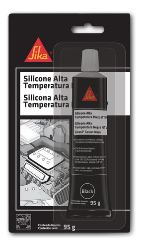 Sellador Sikasil Gasket Silicona Sika Alta Temperatura 95gr