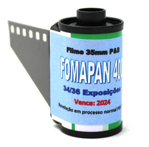 Filme Preto E Branco Fomapan 400 35mm 34/36 Poses Rebobinado