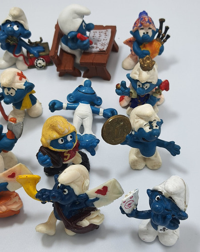 26 Antiguas Figuras Pitufos Peyo W Germany Hong Kong 80s (Usado)