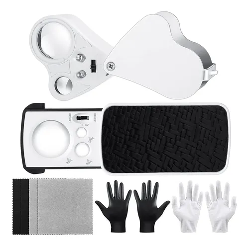 Lupa Led, Lupa De Joyería Iluminada De 30x 60x, Metal Plegab | Cuotas