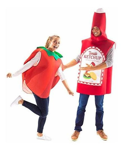 Ketchup Tomate Halloween Parejas Disfraz Funny Food Tra...