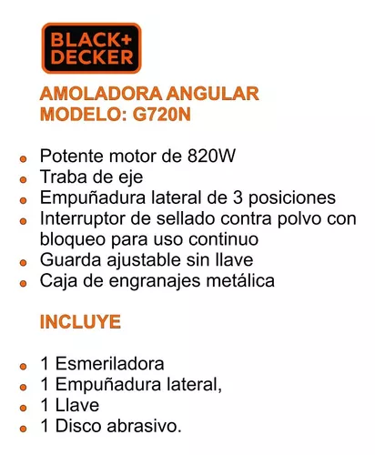 Amoladora angular 115mm 4 1/2 820W (G720N)