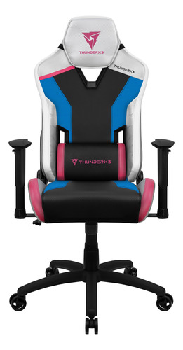 Silla de escritorio ThunderX3 TC3 gamer ergonómica  diva pink con tapizado de cuero sintético