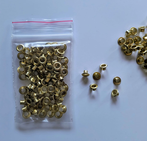 Ojalillos 450 Hierro 4,5mm X 500 Unidades Simil Oro