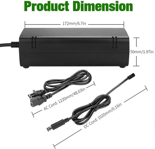 Fuente Transfor Xbox-360 (e) Elite/stingray 220v A 12v 9,6a