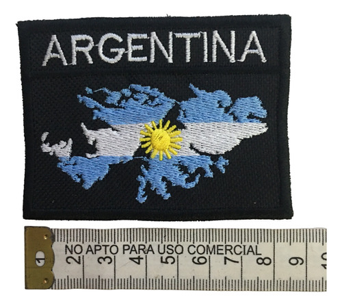 Parche Bordado Bandera Argentina Malvinas Con Termoadhesivo!