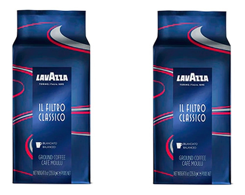 Café Lavazza Filtro Classico 226,8gr X2 Grano Molido 