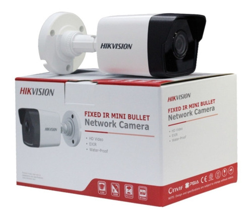 Bullet Ip 2mp Fhd Ir30m 2,8mm Poe Ds-2cd1021-i Hikvision
