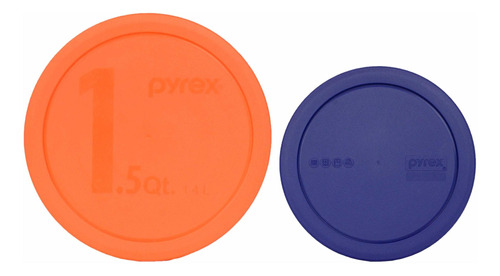 Pyrex -pc Naranja Qt Azul Tapa Cuenco Mezclador Pack