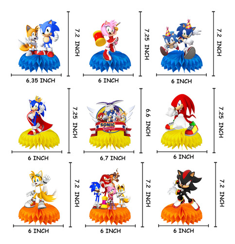 Kit De Decoración Para Fiestas De Sonic The Hedgehog