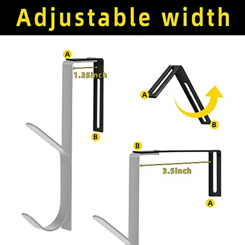 Ganchos Dobles Ajustables Para Abrigos - 4 Pcs Metal Panel