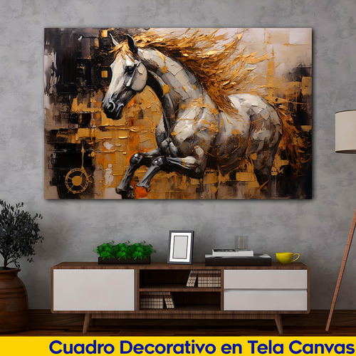 Cuadro Caballos Artistico Elegante Animales 130x90 H4