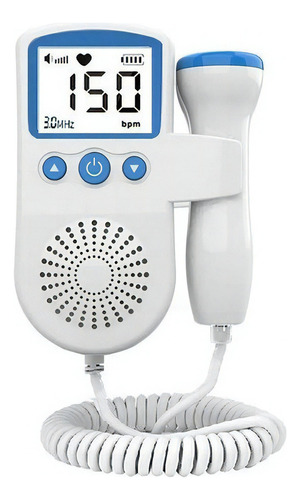 Monitor De Frequência Cardíaca Com Doppler Fetal Cor Azul