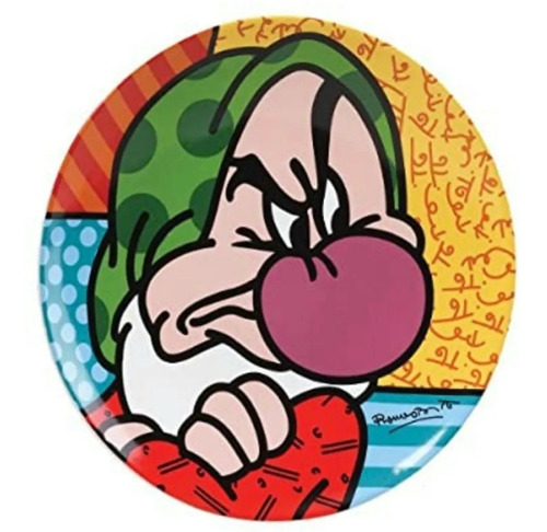 Grumpy Plato Decorativo Disney Romero Britto