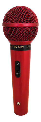 Microfone Sm58p4lc Vermelho Cardióide Unidirecional Leson 
