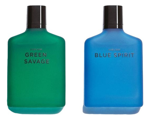 Pack Perfumes Zara Green Savage + Blue Spirit Edt - 2x100ml