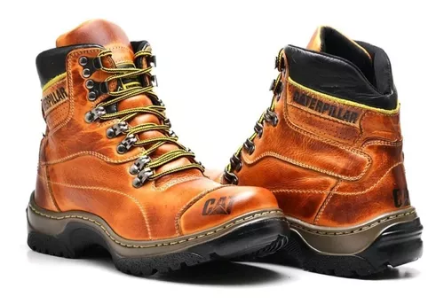 Bota Masculina Caterpillar Em Couro Legitimo Lançamento