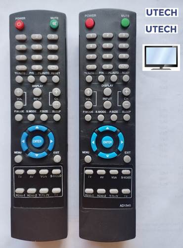 Control Remoto Tv Utech Lcd Modelo U2209hd 