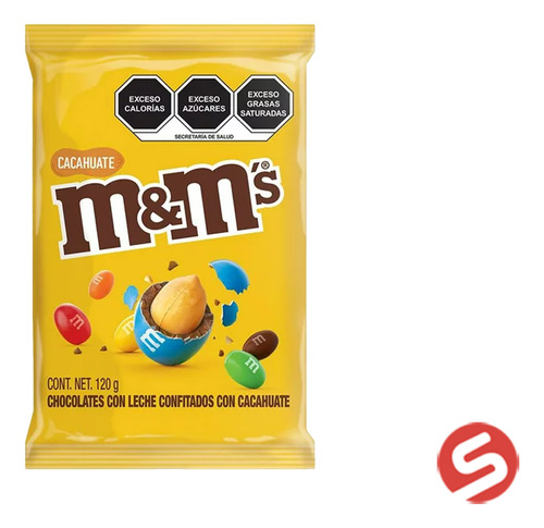 Chocolate M&m Cacahuate Bolsa 120 Grs