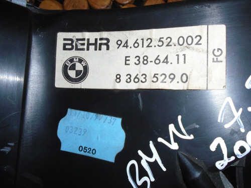Imagen 3 de 4 de Vendo Blower De Bmw 735i, Año 2000, # 94.612.52.002