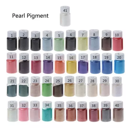 Polvo de mica para resina epoxi, pigmento epoxi, paquete de 24 colores,  polvo de mica nacarada para resina, tinte colorante de jabón, pigmento de