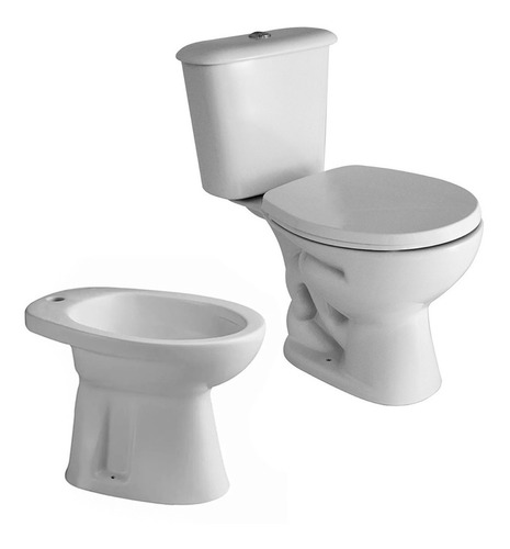 Combo Baño Ferrum Andina Inodoro Mochila Bidet + Tapa Cs4458