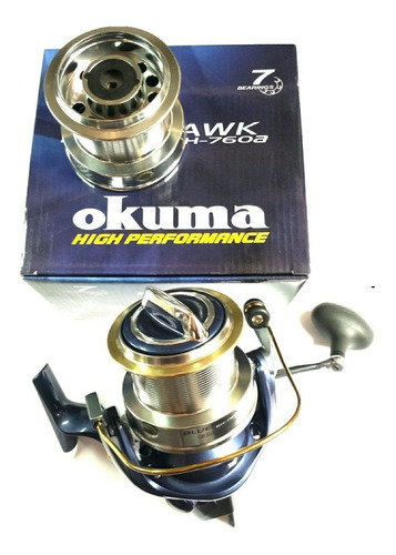 Molinete Pesca Praia Long Cast Okuma Blue Hawk Bh-760a 7 Rol