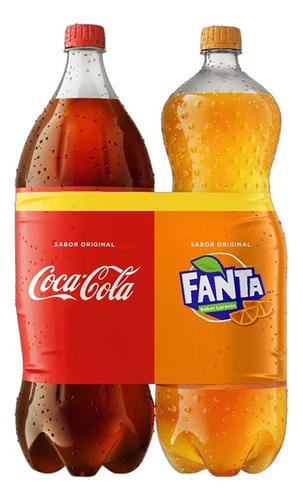 Kit C/ 4 Refrigerante Coca-cola + Fanta Laranja Pet 2 Litros