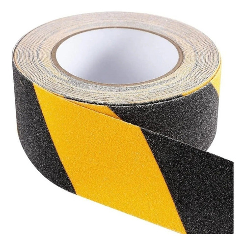 Cinta Antideslizante Negro Y Amarillo 50mmx5mts Covo