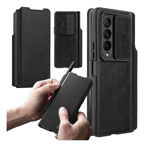 Case De Cuero Para Galaxy Z Fold 5 Fold5 Con Portalapiz