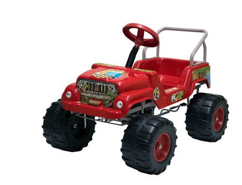 Karting A Pedal Auto Infantil Reforzado Jeep 4x4 Zoo  (643z)