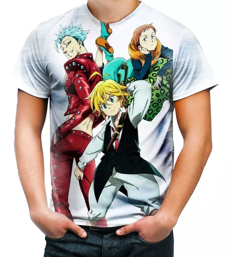 10 Camisas Camisetas Anime Sete pecados capitais Nanatsu