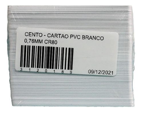 Imagem 4 de 5 de Cartão Pvc Branco Cr-80 0.76 Mm 200un