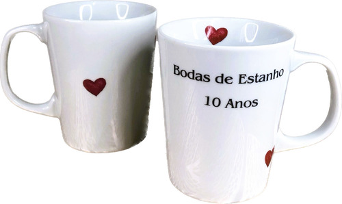 Canecas Casal Bodas De Estanho 10 Anos Casamento