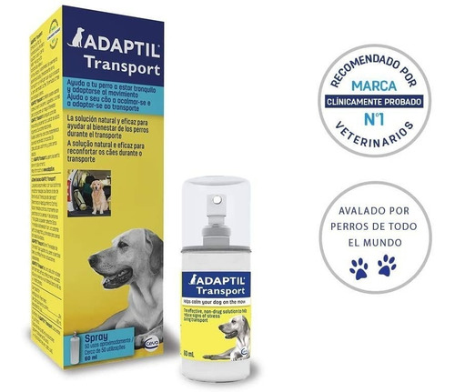 Adaptil Spray Transport Feromona Perros 60ml Seguridad