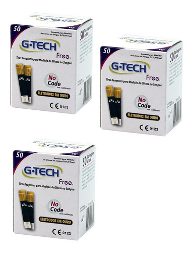 Imagem 1 de 2 de 150 Tiras De Teste Glicemia P/ G-tech Free E Free Smart
