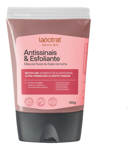 Máscara Facial De Argila Vermelha Labotrat 130ml Antissinais