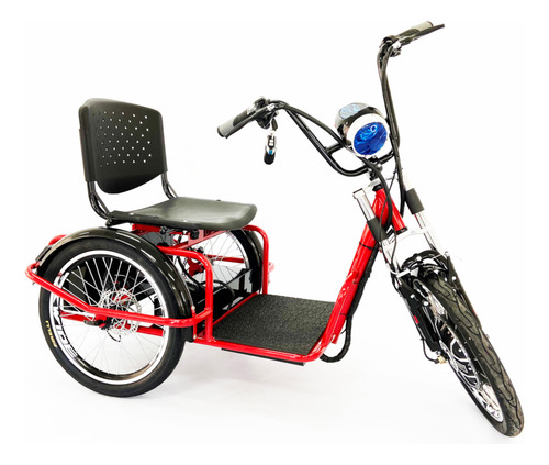 Triciclo Elétrico 800w Freio A Disco Fox Vermelho