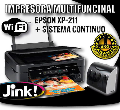 Impresora Multifuncional Epson Xp-211 Con Sistema Continuo